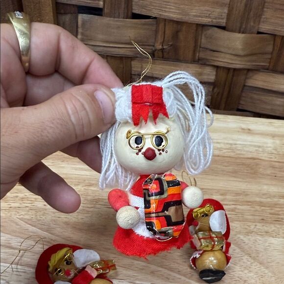 Vintage Handcrafted Wooden Christmas Ornaments - Picture 3 of 3